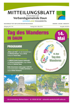 Tag des Wanderns - Verbandsgemeinde Daun