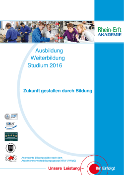 Jahresprogramm 2016 - Rhein-Erft