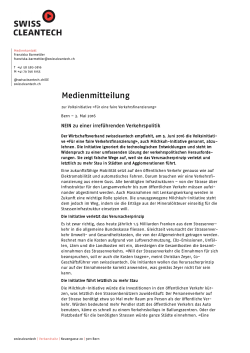 Medienmitteilung - Swisscleantech