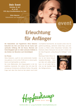 Infoblatt zum Event