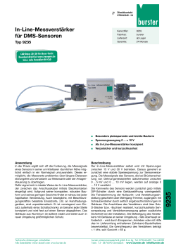 In-Line-Messverstärker für DMS-Sensoren