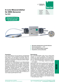 In-Line-Messverst&auml;rker f&uuml;r DMS-Sensoren