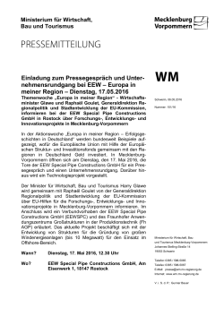 Einladung zum Pressegespräch und Unter