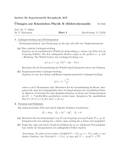 Ubungen zur Klassischen Physik II (Elektrodynamik)