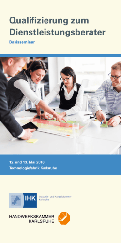 Qualifizierung zum Dienstleistungsberater