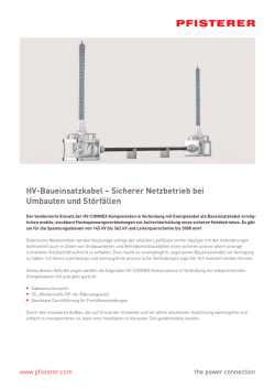 HV-Baueinsatzkabel Produktinformation
