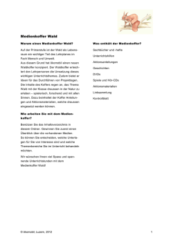 Inhalt Medienkoffer Wald