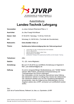 Landes-Technik Lehrgang - Ju-Jutsu Verband Rheinland
