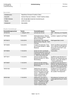 Anbieterkatalog Seite 1 von 13 Stammdaten Anbietername