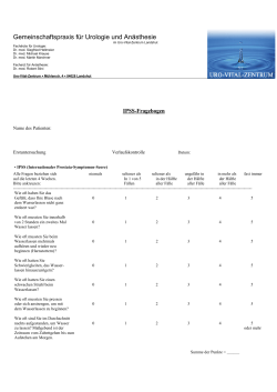 IPSS Fragebogen - Uro-Vital