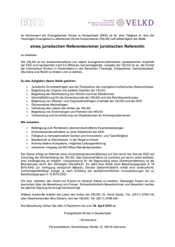 eines juristischen Referenten/einer juristischen Referentin