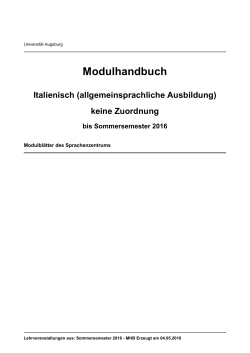 Italienisch (allgemeinsprachliche Ausbildung)