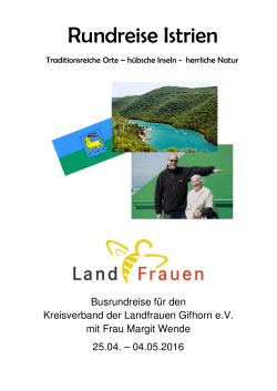 Rundreise Istrien 25.04.-04.05.2016