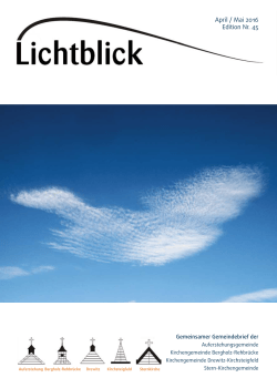 "Lichtblick" Ausgabe April-Mai 2016