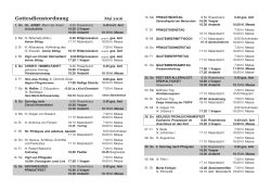 Gottesdienstordnung