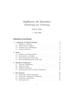 vorl&auml;ufige Gliederung