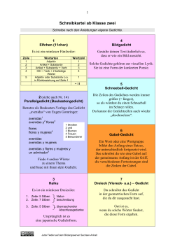 Schreibkartei ab Klasse zwei - Bildungsserver Sachsen