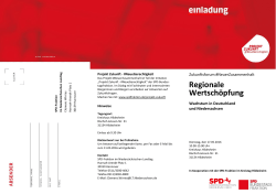 Regionale Wertschöpfung - SPD-Fraktion im Niedersächsischen Landtag