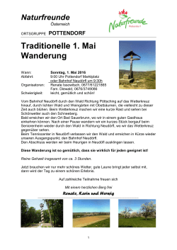 Wanderung 1. Mai 2016 - Naturfreunde Österreich