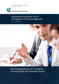Operational Excellence durch strategisches - IMP-HSG