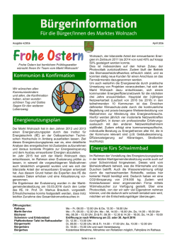 Bürgerinformation 04 / 2016