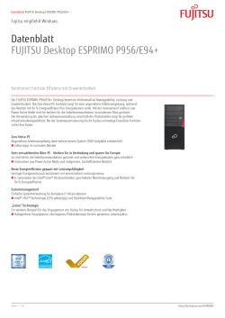 Datenblatt FUJITSU Desktop ESPRIMO P956/E94+