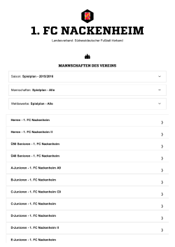 Saison: Spielplan 2015/2016 Mannschaften: Spielplan Alle