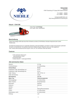 Hitachi - CS45 EM Beschreibung Features Alle