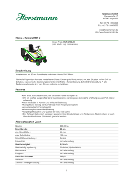 Etesia - Bahia MHHE 2 Beschreibung Features Alle technischen