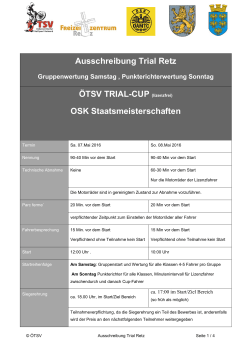 Ausschreibung Trial Retz ÖTSV TRIAL