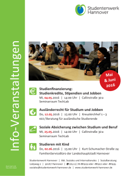 Info‐Veranstaltungen - Studentenwerk Hannover