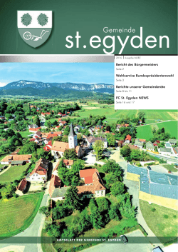 Amtsblatt - Gemeinde St. Egyden am Steinfeld
