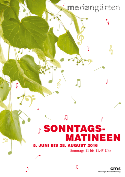 sonntAgs- MAtineen