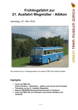 Einladung  - Tram