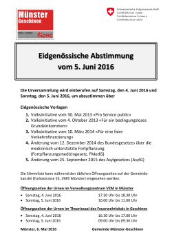 Eidgenössische Abstimmung vom 5. Juni 2016
