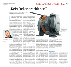 Stuttgarter Zeitung 2/2016 Erfolgsfaktor Design