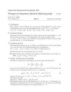 Ubungen zur Klassischen Physik II (Elektrodynamik)