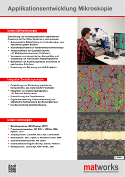 Software Applikationsentwicklung für die Mikroskopie