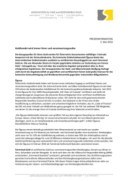 Goldhandel wird immer fairer und verantwortungsvoller