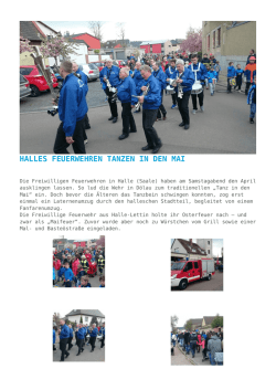 Halles Feuerwehren tanzen in den Mai