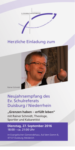 Neujahrs empfang des Ev. Schul referats Duisburg / Niederrhein