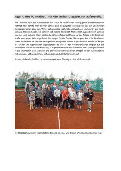 Jugend des TC Nußbach für die Verbandsspiele