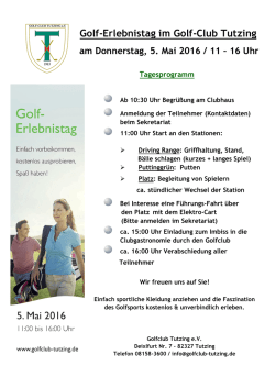 Golf-Erlebnistag im Golf-Club Tutzing - GOLF