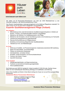 ExpertIn Qualitätsmanagement Pflege (Vollzeit)