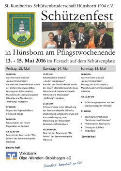 in H&uuml;nsborn am Pfingstwochenende