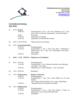 Gottesdienstordnung Mai 2016