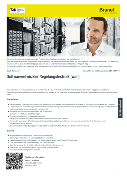 Softwareentwickler Regelungstechnik Job in Dortmund
