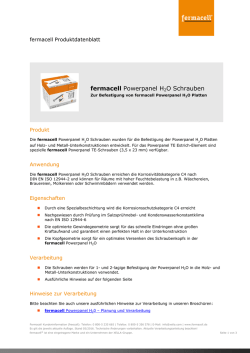 fermacell Powerpanel H2O Schrauben