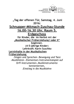 Schnupper-Mitmach-Zuschau-Stunde 16.00