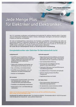Jede Menge Plus f&uuml;r Elektriker und Elektroniker.